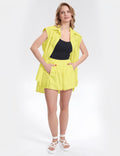 Ladies Sleevesless Botton Down Top Shorts 2PCS Set SKST280 - SWEETKAMA