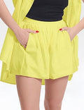 Ladies Sleevesless Botton Down Top Shorts 2PCS Set SKST280 - SWEETKAMA
