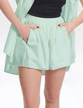 Ladies Sleevesless Botton Down Top Shorts 2PCS Set SKST280 - SWEETKAMA