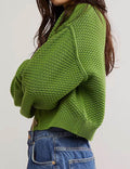 Ladies Solid Color Button Front Cardigan SKT538 - SWEETKAMA