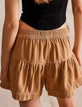 Ladies Solid Color Cotton Denim Shorts SKS408 - SWEETKAMA