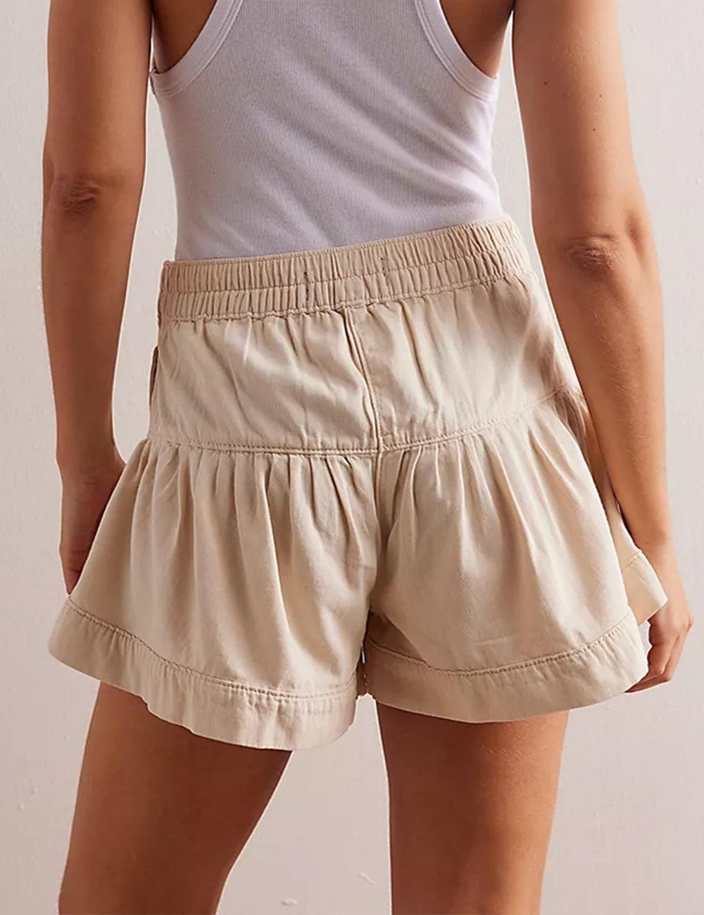 Ladies Solid Color Cotton Denim Shorts SKS408 - SWEETKAMA