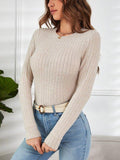 Ladies Solid Color Crew Neck Knit Tee G1091 - SWEETKAMA