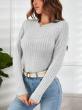 Ladies Solid Color Crew Neck Knit Tee G1091 - SWEETKAMA