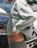 Ladies Solid Color Cropped Pullover SKT523 - SWEETKAMA