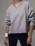 Ladies Solid Color Cropped Pullover SKT523 - SWEETKAMA