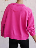 Ladies Solid Color Cropped Pullover SKT523 - SWEETKAMA
