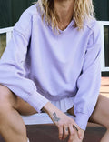 Ladies Solid Color Cropped Pullover SKT523 - SWEETKAMA