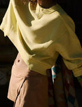 Ladies Solid Color Cropped Pullover SKT523 - SWEETKAMA