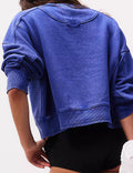 Ladies Solid Color Cropped Pullover SKT523 - SWEETKAMA