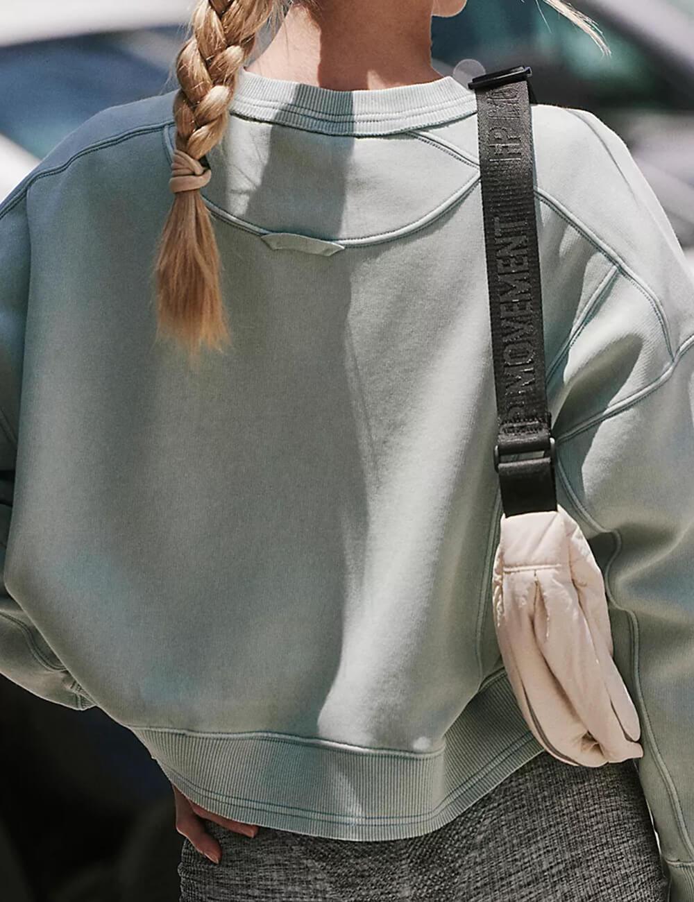 Ladies Solid Color Cropped Pullover SKT523 - SWEETKAMA