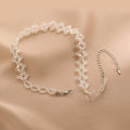 Ladies Solid Color Crystal Stones Beads Necklace SKAJ023 - SWEETKAMA