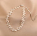 Ladies Solid Color Crystal Stones Beads Necklace SKAJ023 - SWEETKAMA