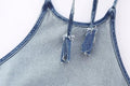 Ladies Solid Color Denim Halter Top 0070 - SWEETKAMA