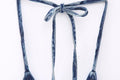 Ladies Solid Color Denim Halter Top 0070 - SWEETKAMA