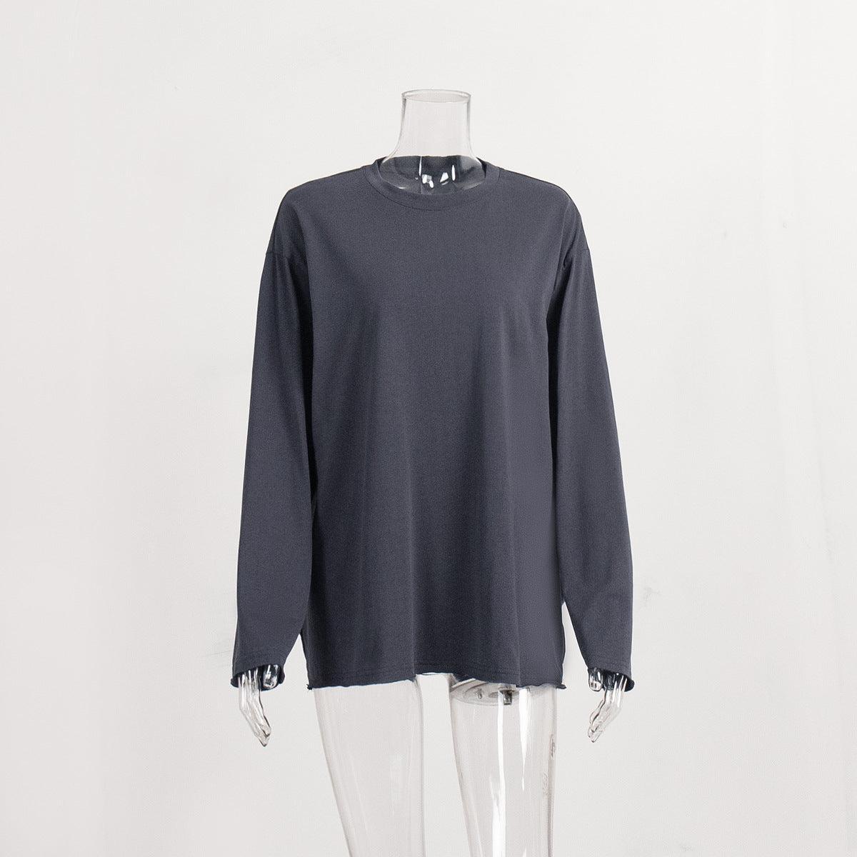 Ladies Solid Color Drop Shoulder T-Shirt TX0027 - SWEETKAMA