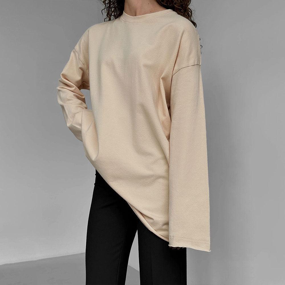 Ladies Solid Color Drop Shoulder T-Shirt TX0027 - SWEETKAMA