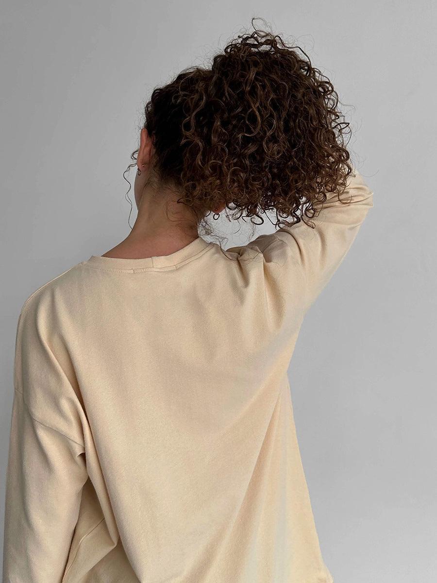 Ladies Solid Color Drop Shoulder T-Shirt TX0027 - SWEETKAMA