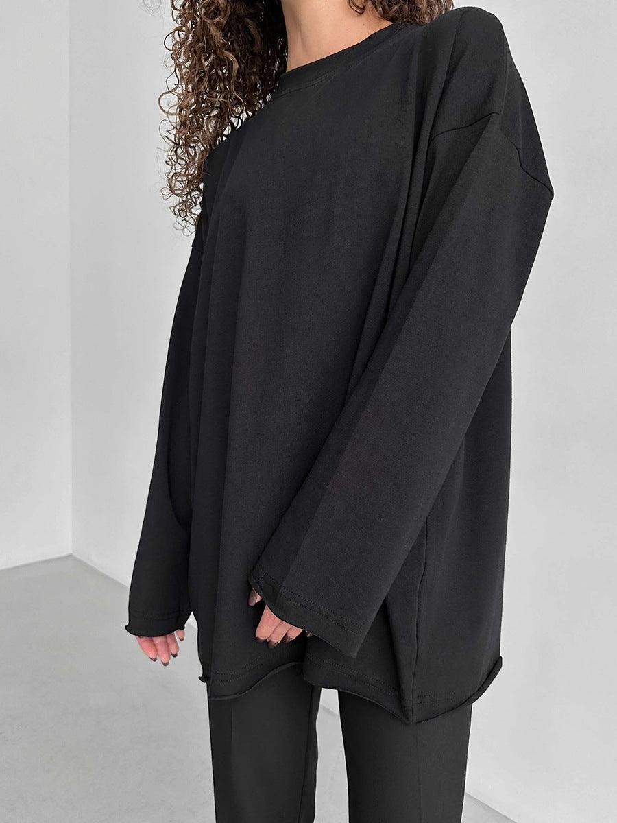 Ladies Solid Color Drop Shoulder T-Shirt TX0027 - SWEETKAMA