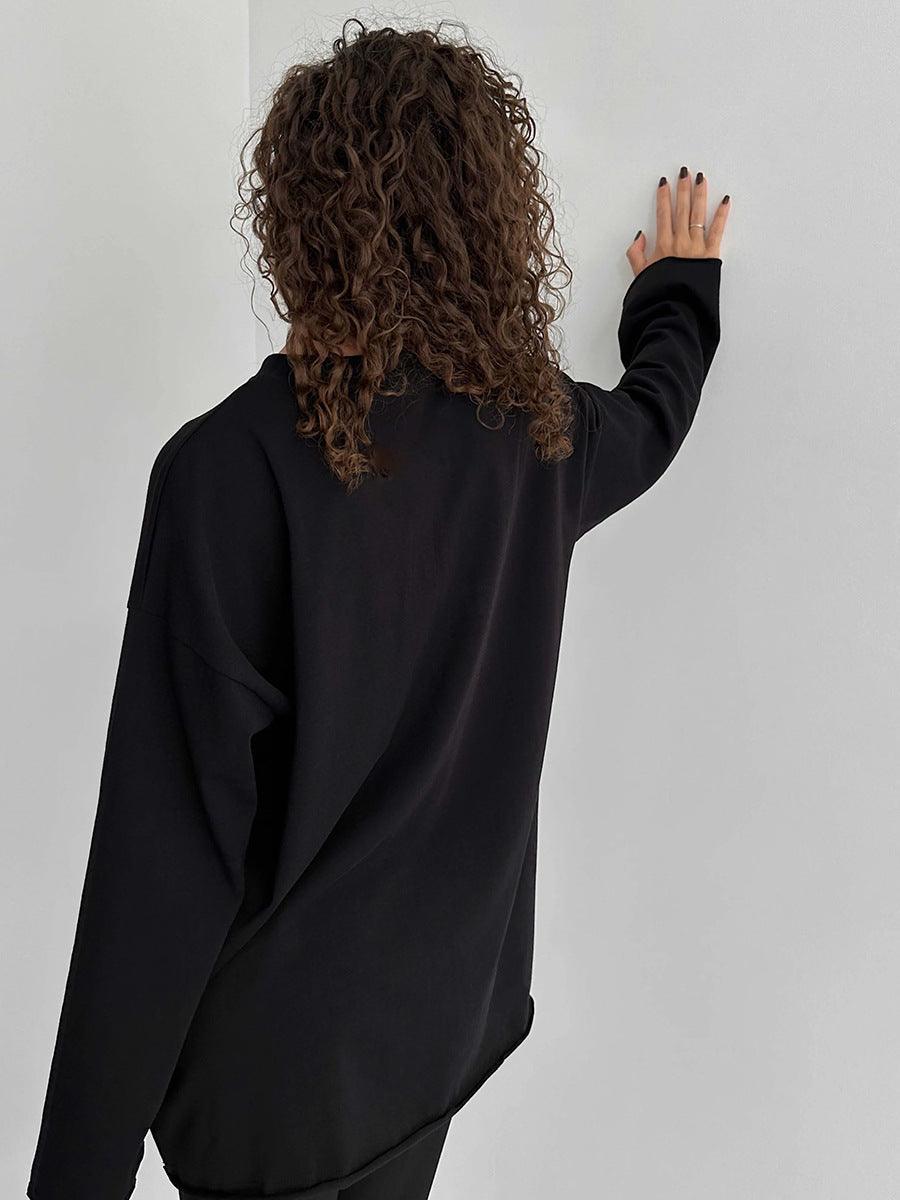 Ladies Solid Color Drop Shoulder T-Shirt TX0027 - SWEETKAMA