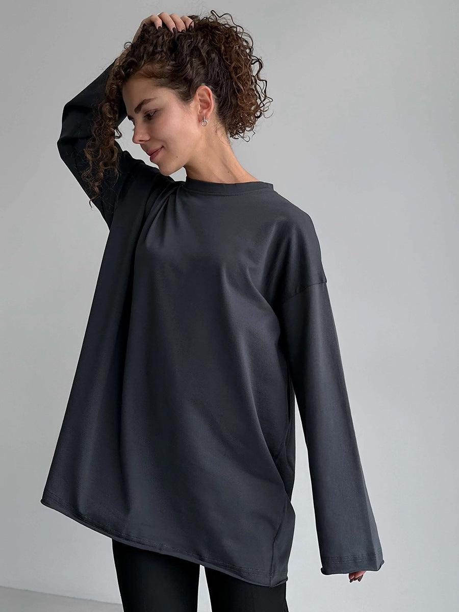 Ladies Solid Color Drop Shoulder T-Shirt TX0027 - SWEETKAMA