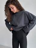 Ladies Solid Color Drop Shoulder T-Shirt TX0027 - SWEETKAMA
