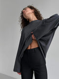Ladies Solid Color Drop Shoulder T-Shirt TX0027 - SWEETKAMA