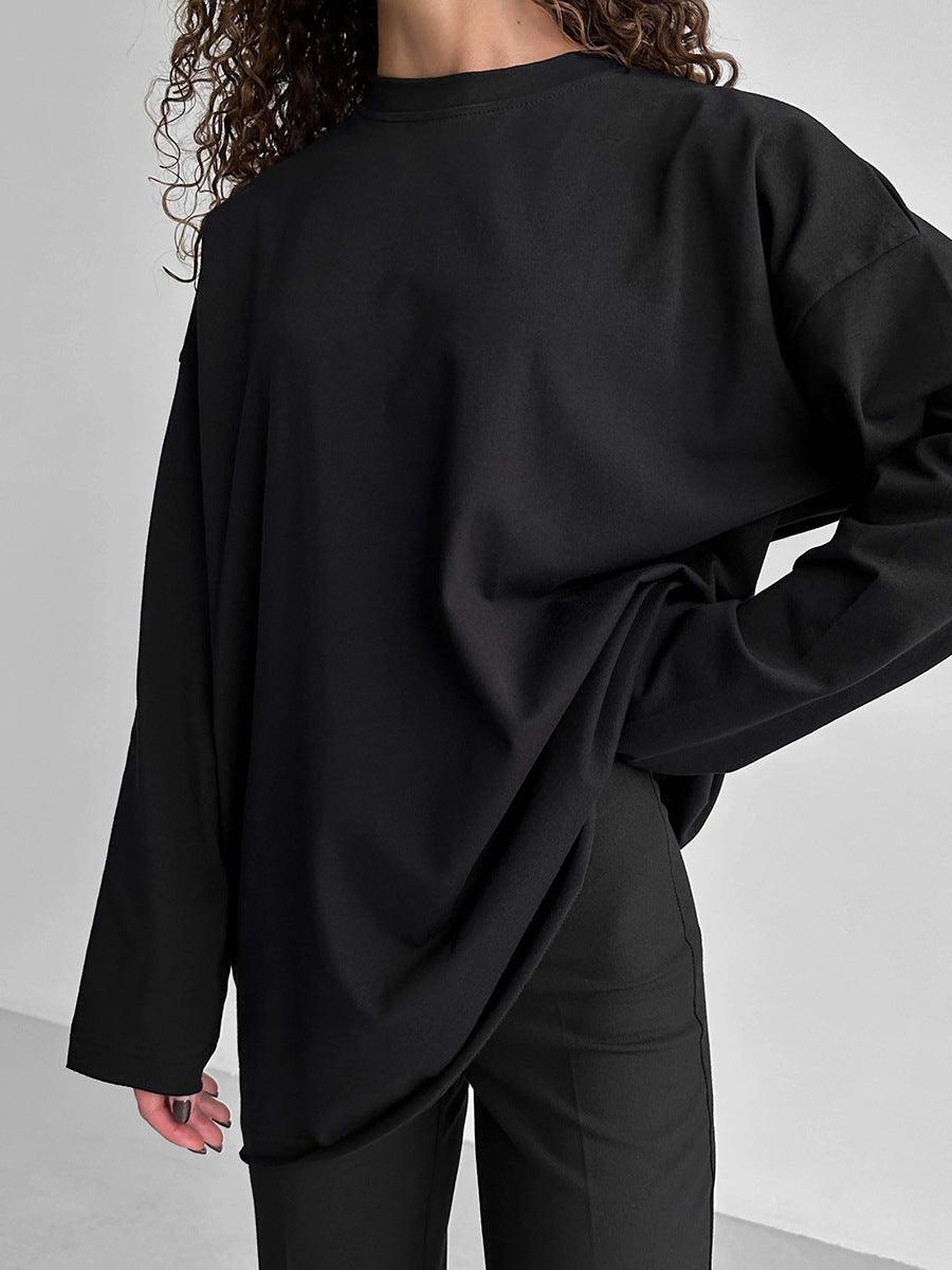 Ladies Solid Color Drop Shoulder T-Shirt TX0027 - SWEETKAMA