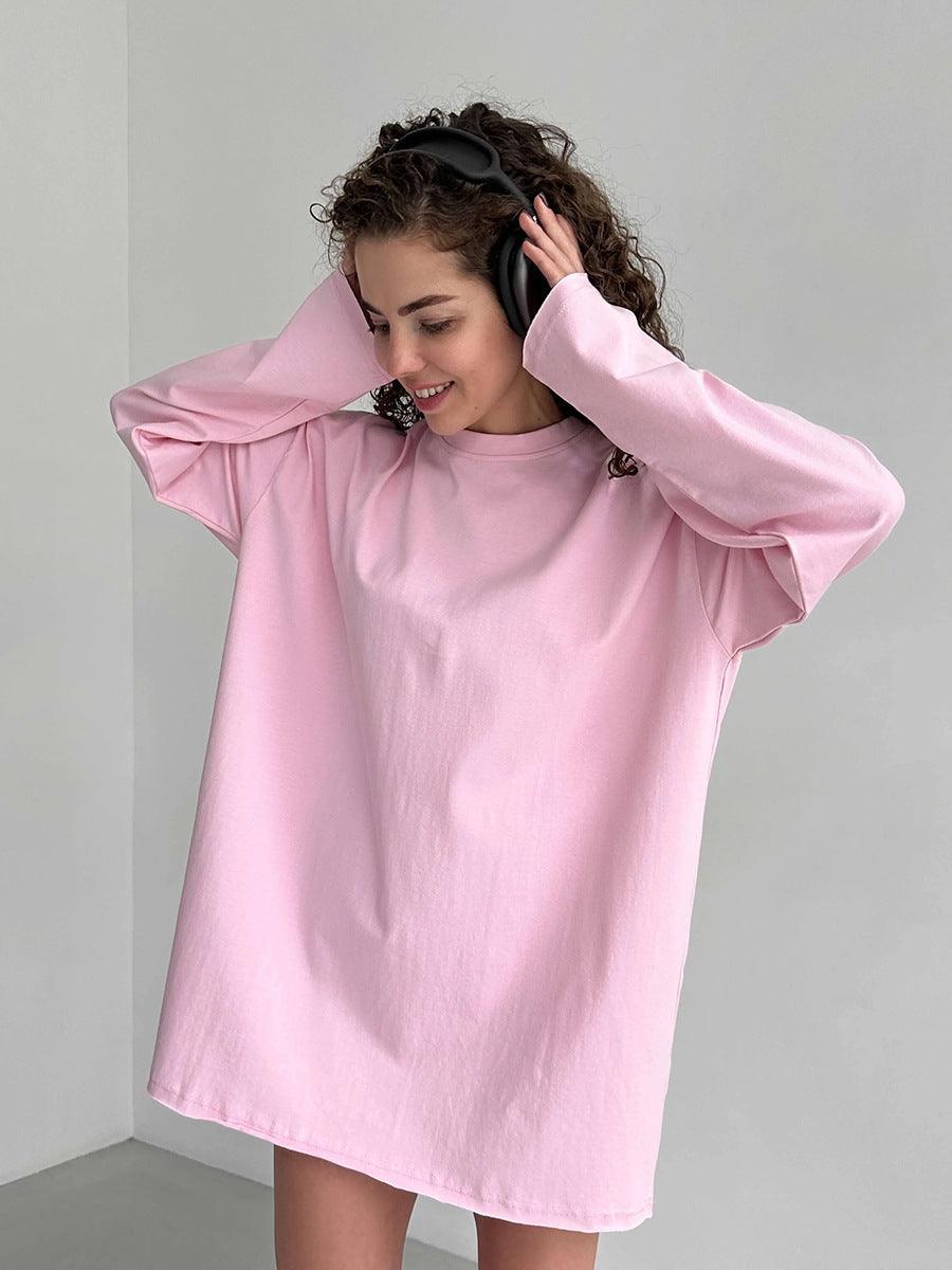Ladies Solid Color Drop Shoulder T-Shirt TX0027 - SWEETKAMA