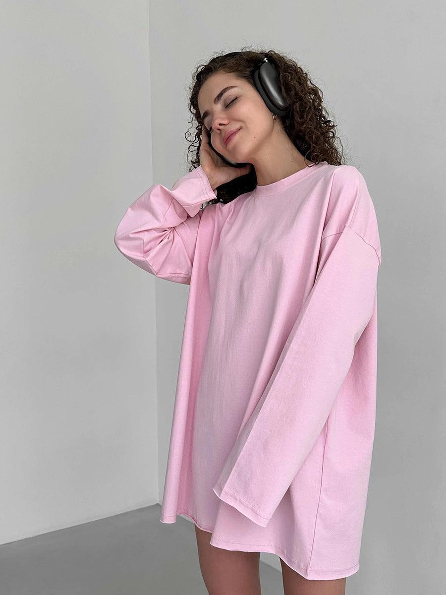 Ladies Solid Color Drop Shoulder T-Shirt TX0027 - SWEETKAMA