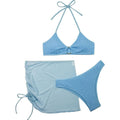 Ladies Solid Color Golden Circel 2PCS Bikini Set 2631 - SWEETKAMA