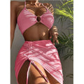 Ladies Solid Color Golden Circel 2PCS Bikini Set 2631 - SWEETKAMA