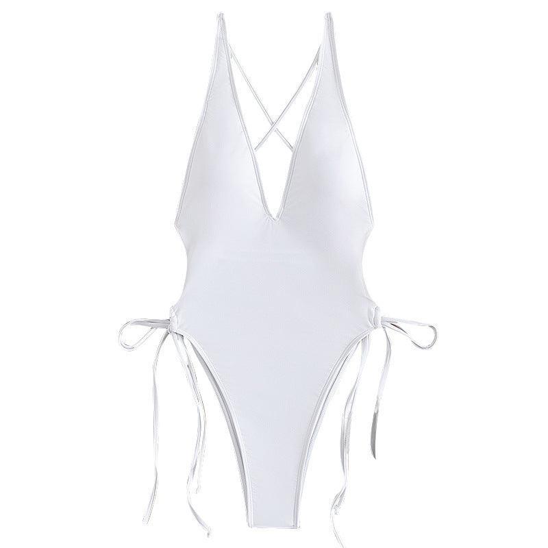 Ladies Solid Color Halter Neck Bikini Set RFD2109 - SWEETKAMA
