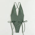 Ladies Solid Color Halter Neck Bikini Set RFD2109 - SWEETKAMA