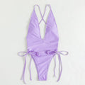 Ladies Solid Color Halter Neck Bikini Set RFD2109 - SWEETKAMA