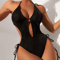 Ladies Solid Color Halter Neck Bikini Set RFD8298 - SWEETKAMA