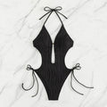 Ladies Solid Color Halter Neck Bikini Set RFD8298 - SWEETKAMA