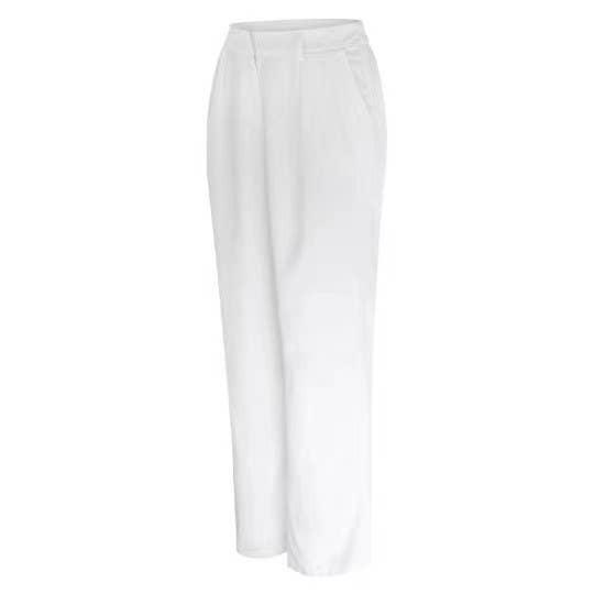 Ladies Solid Color High Waist Straight Leg Pants PY1111 - SWEETKAMA