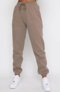 Ladies Solid Color Hoodie and Pants Sets 211021A - SWEETKAMA