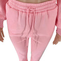 Ladies Solid Color Hoodie and Pants Sets 211021A - SWEETKAMA