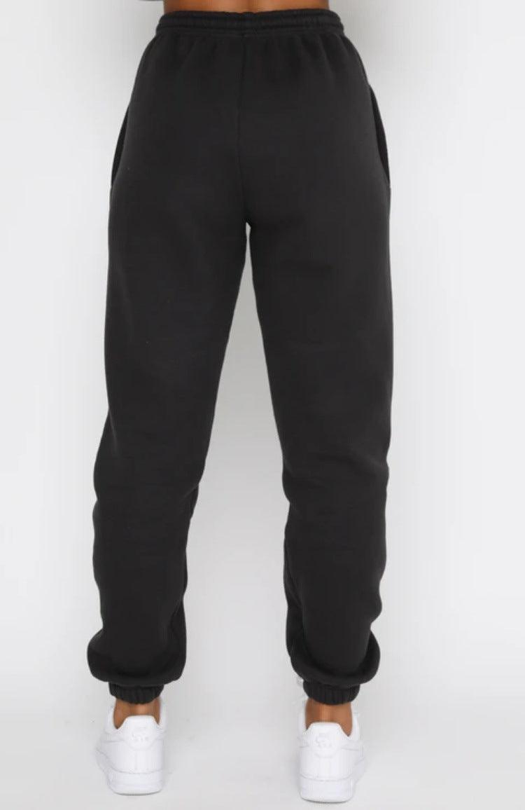 Ladies Solid Color Hoodie and Pants Sets 211021A - SWEETKAMA
