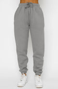 Ladies Solid Color Hoodie and Pants Sets 211021A - SWEETKAMA