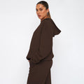 Ladies Solid Color Hoodie and Pants Sets 211337 - SWEETKAMA