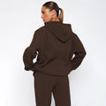 Ladies Solid Color Hoodie and Pants Sets 211337 - SWEETKAMA