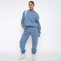Ladies Solid Color Hoodie and Pants Sets 211337 - SWEETKAMA