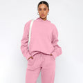 Ladies Solid Color Hoodie and Pants Sets 211337 - SWEETKAMA