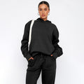 Ladies Solid Color Hoodie and Pants Sets 211337 - SWEETKAMA