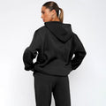 Ladies Solid Color Hoodie and Pants Sets 211337 - SWEETKAMA