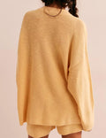 Ladies Solid Color Knit 2PCS Sweater Shorts Set SKST374 - SWEETKAMA