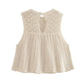 Ladies Solid Color Knit Vest And Skirt Set 3712 - SWEETKAMA
